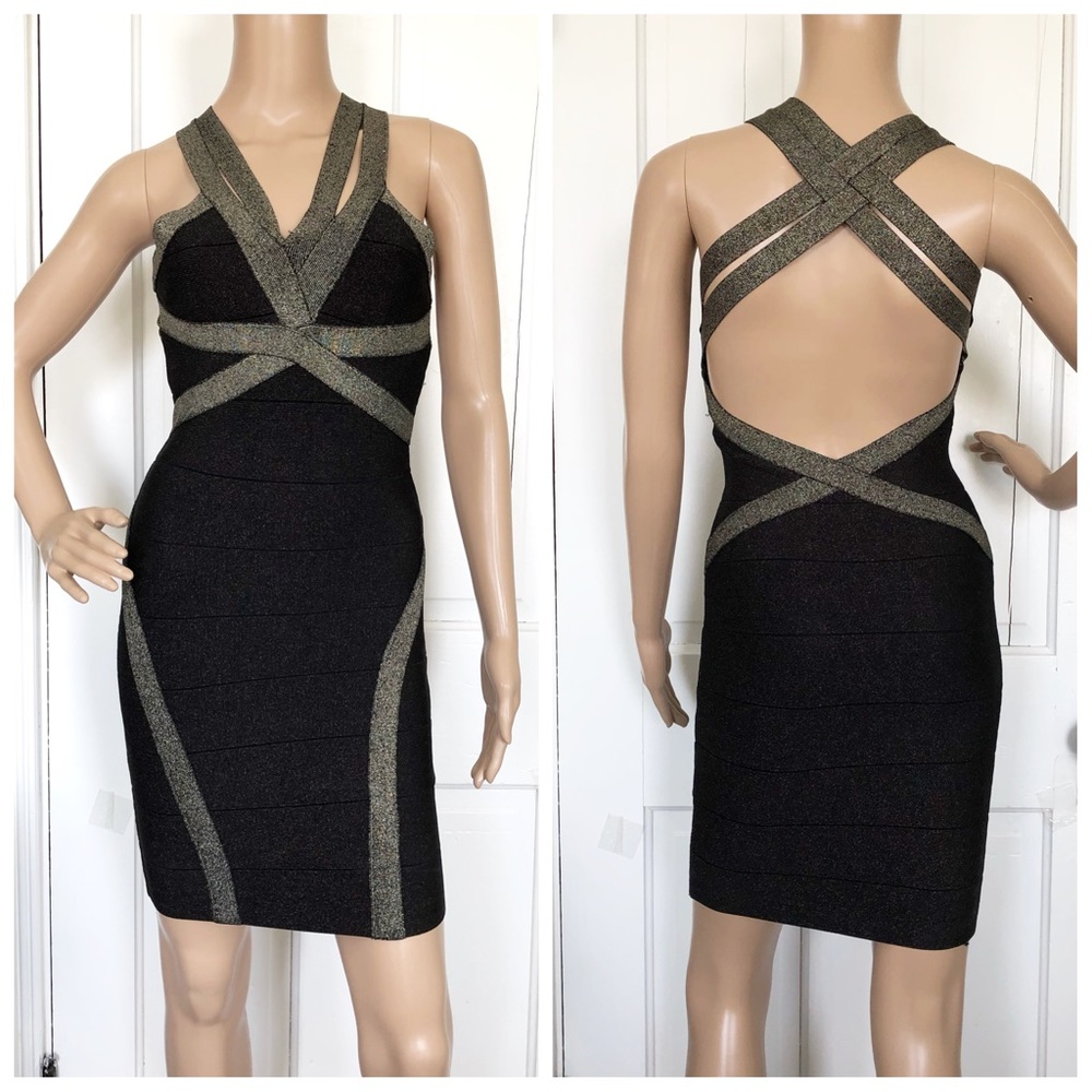 BEBE Bodycon Form Fitting Cocktail Mini Dress